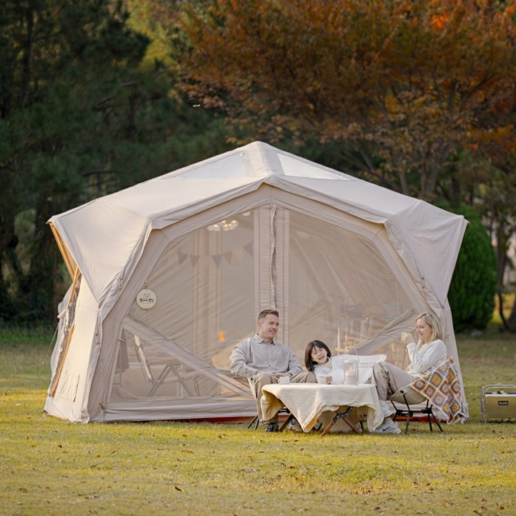Coody AirTent Hub Shelter Beige Inflatable Tent (2-6 Person)