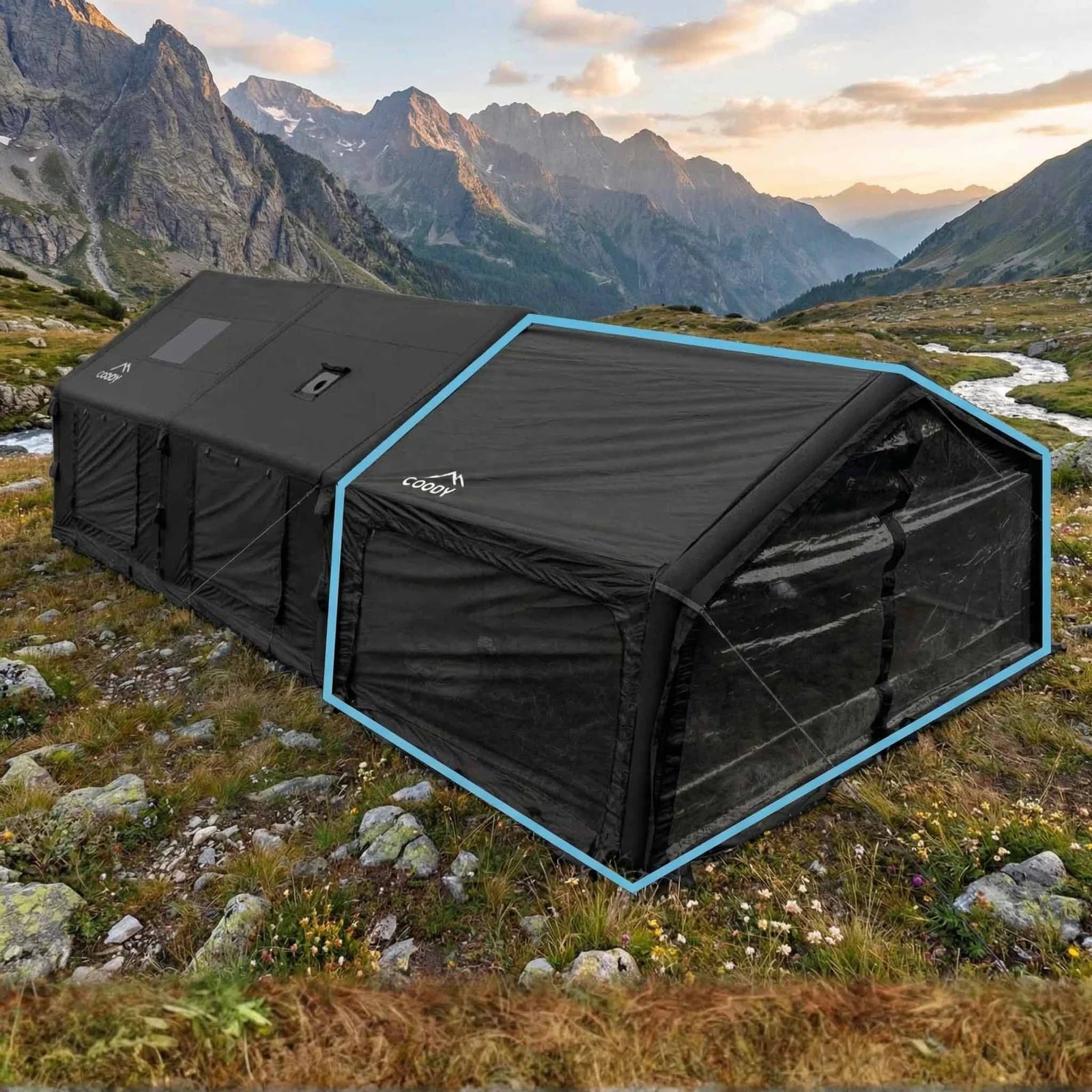 air tarp Coody Air TARP Inflatable Annex Black [pre-order only] / 17.2/13.6/13/10 Air TARP (3.6m)